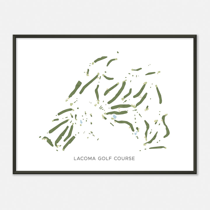 Print of Lacoma Golf Course Modern Map
