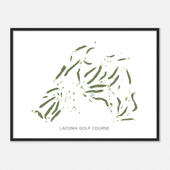 Print of Lacoma Golf Course Modern Map