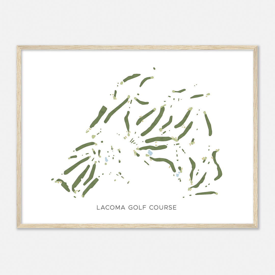 Print of Lacoma Golf Course Modern Map