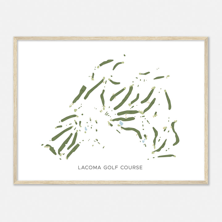 Print of Lacoma Golf Course Modern Map