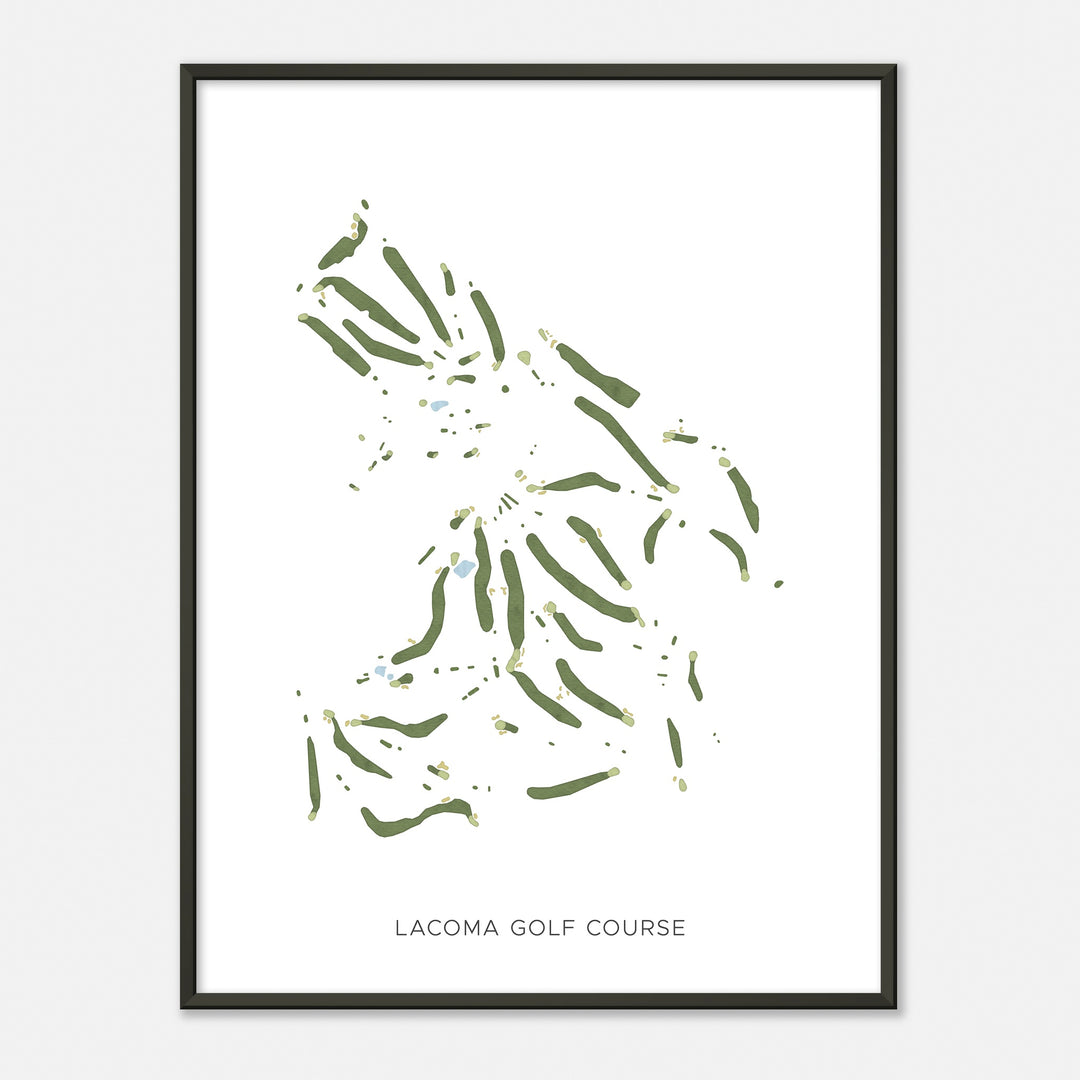 Print of Lacoma Golf Course Modern Map