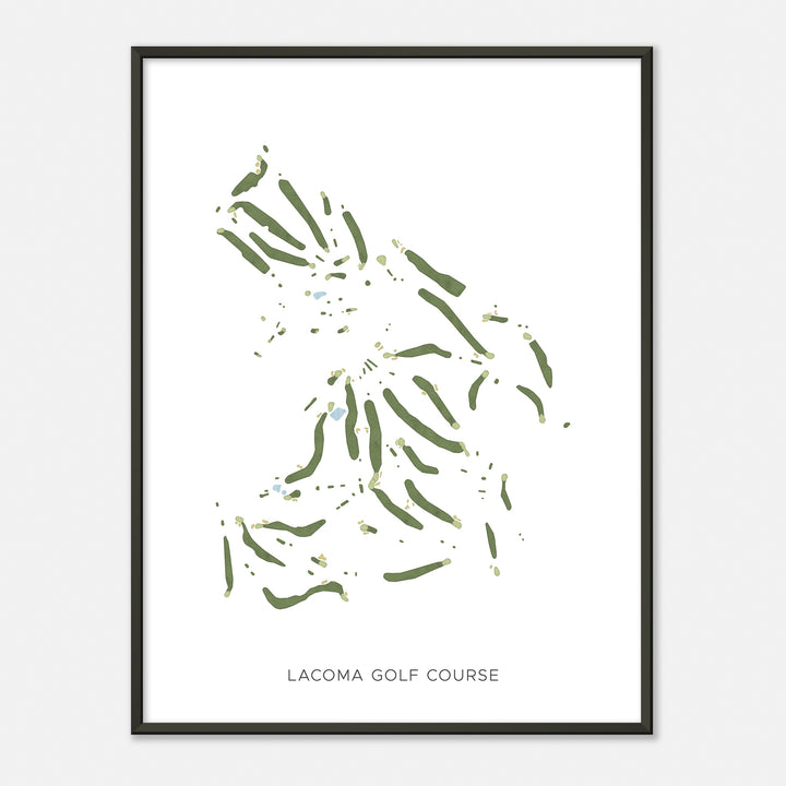 Print of Lacoma Golf Course Modern Map