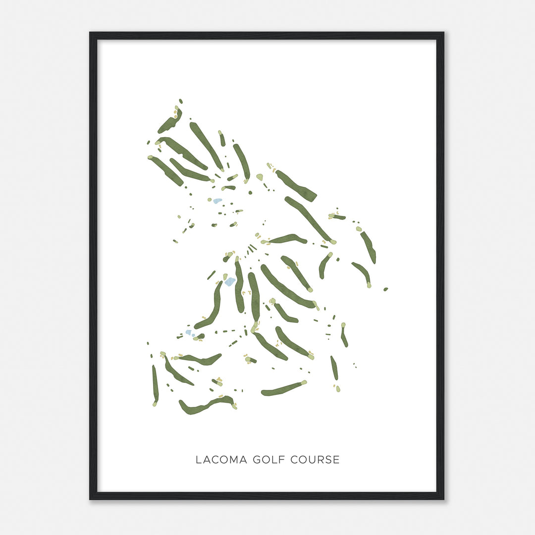 Print of Lacoma Golf Course Modern Map