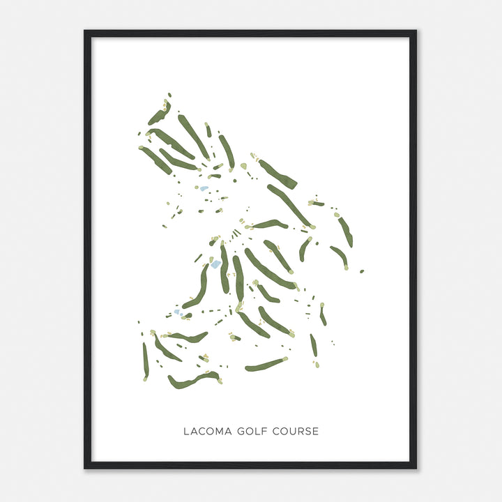 Print of Lacoma Golf Course Modern Map