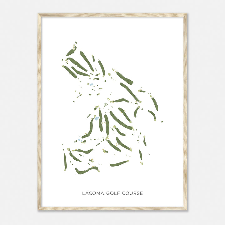 Print of Lacoma Golf Course Modern Map
