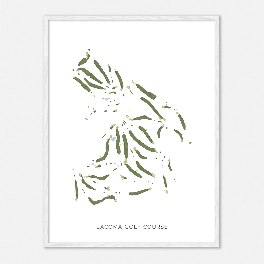 Print of Lacoma Golf Course Modern Map