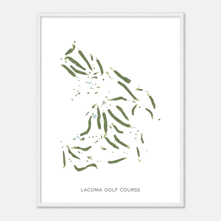 Print of Lacoma Golf Course Modern Map