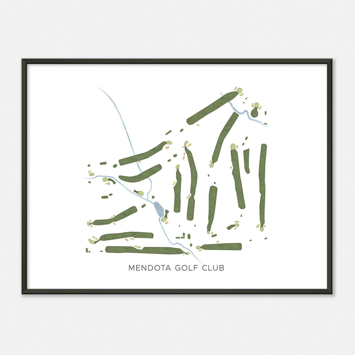 Print of Mendota Golf Club Modern Map
