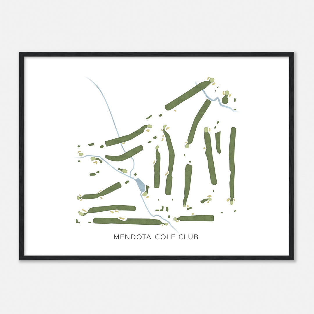 Print of Mendota Golf Club Modern Map