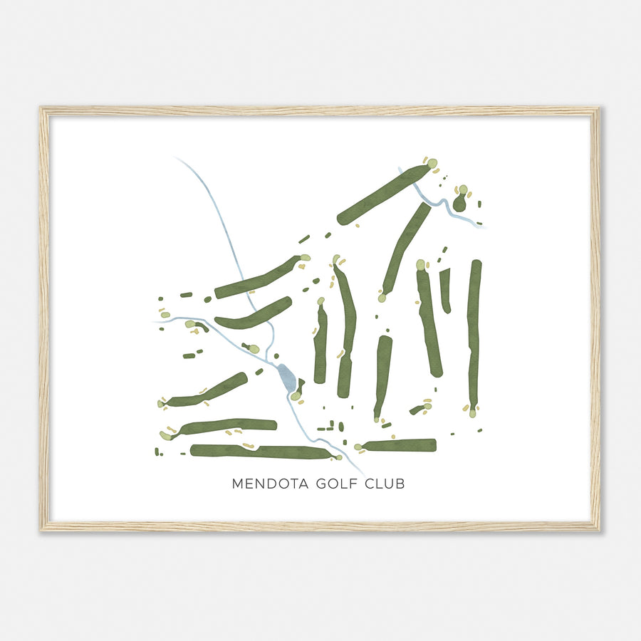 Print of Mendota Golf Club Modern Map