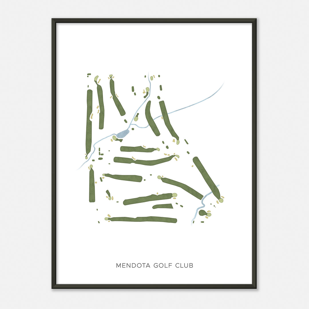 Print of Mendota Golf Club Modern Map