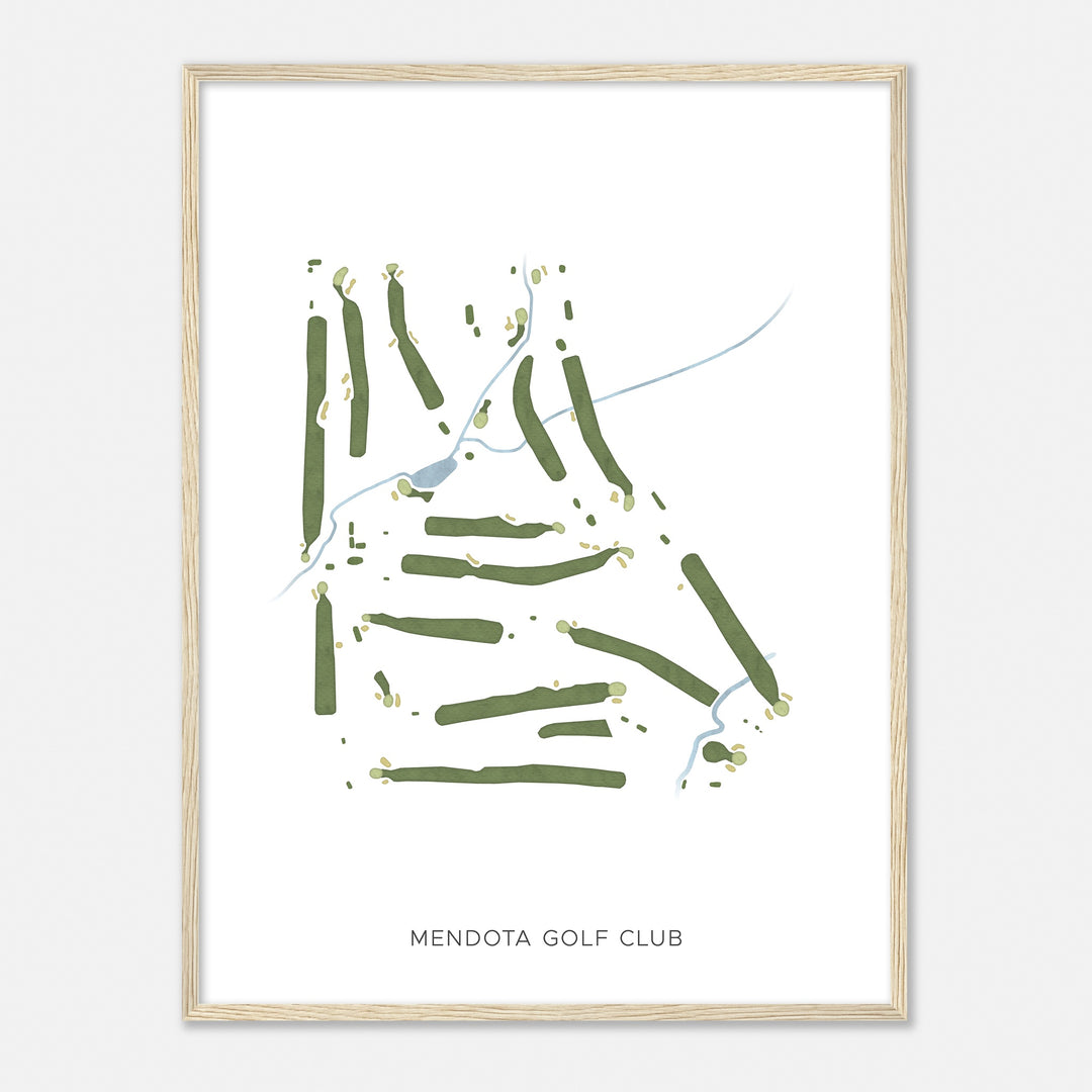 Print of Mendota Golf Club Modern Map