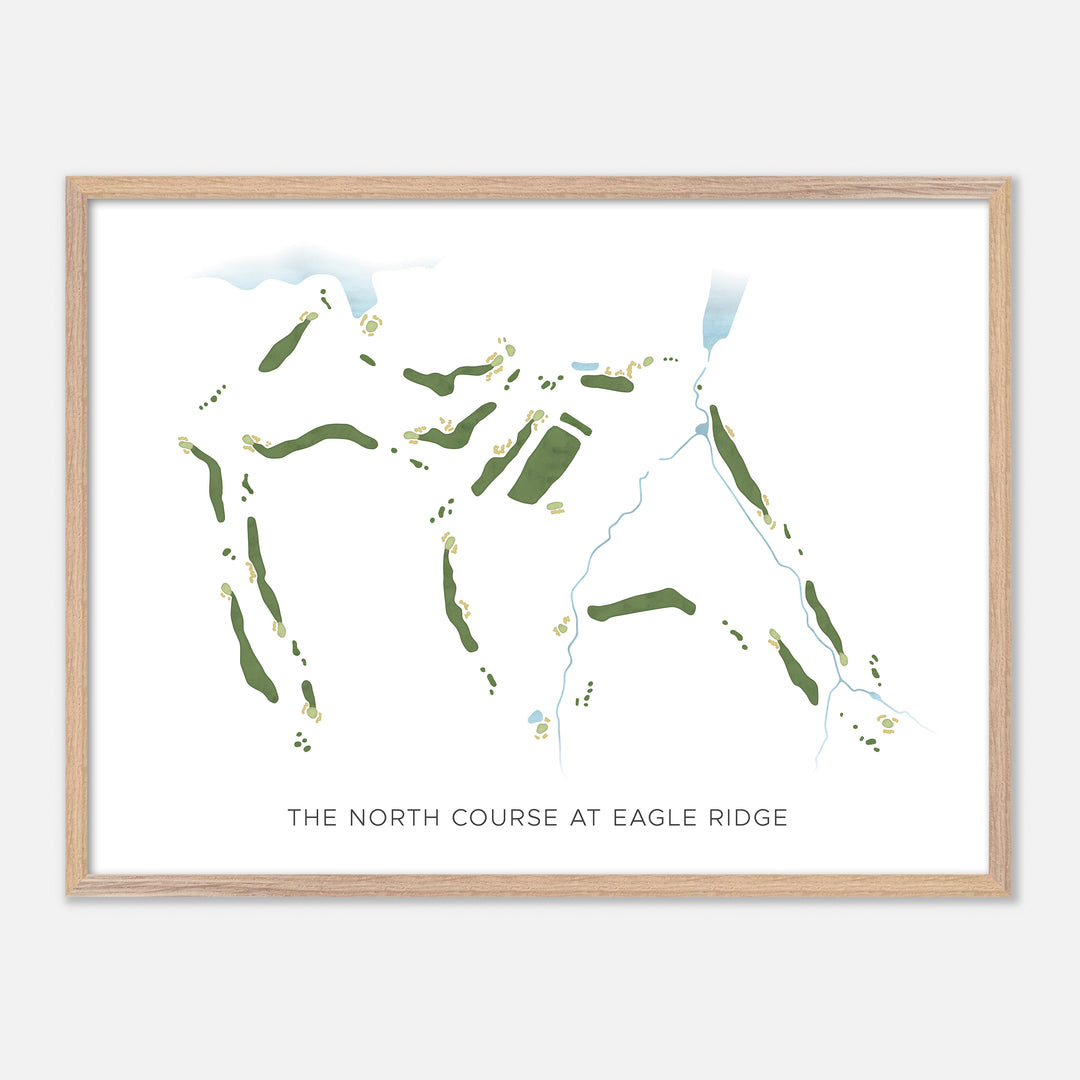Print of The North Course At Eagle Ridge Modern Map