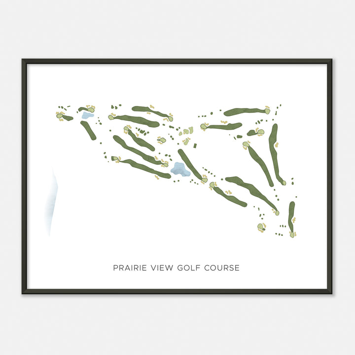 Print of Prairie View Golf Course Modern Map