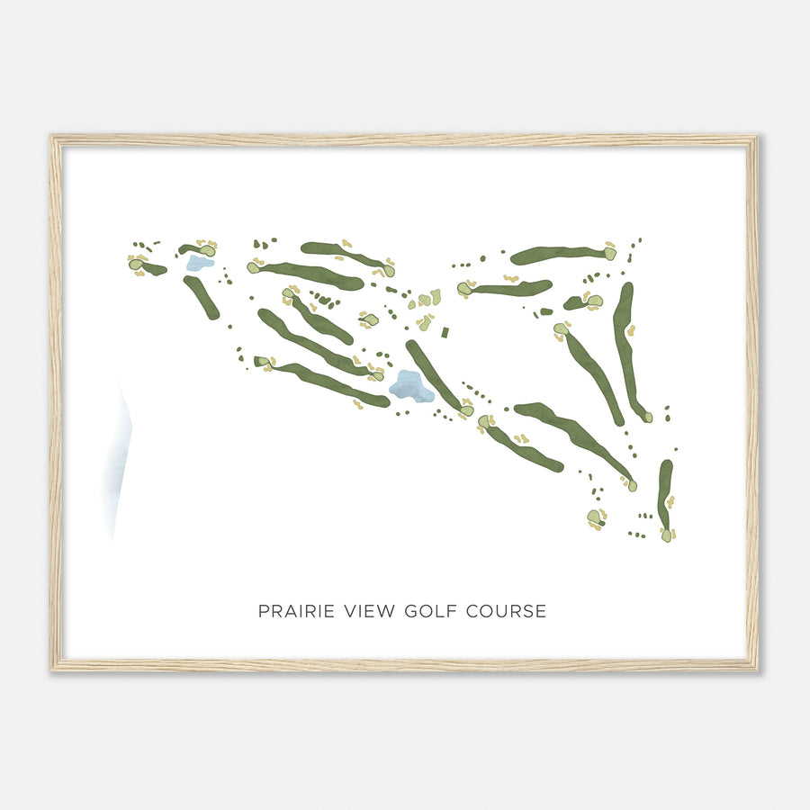 Print of Prairie View Golf Course Modern Map