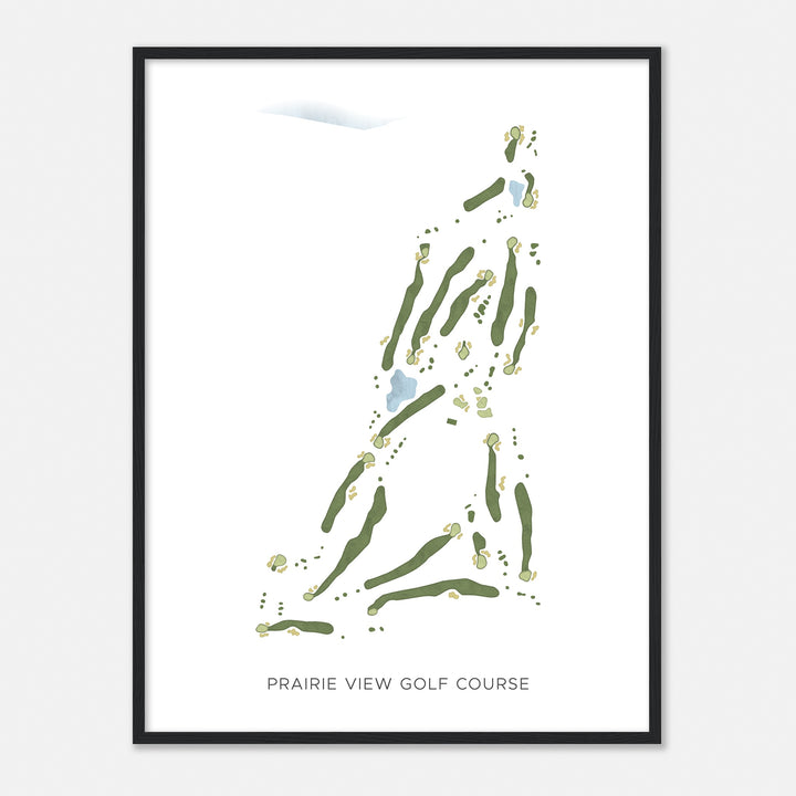 Print of Prairie View Golf Course Modern Map