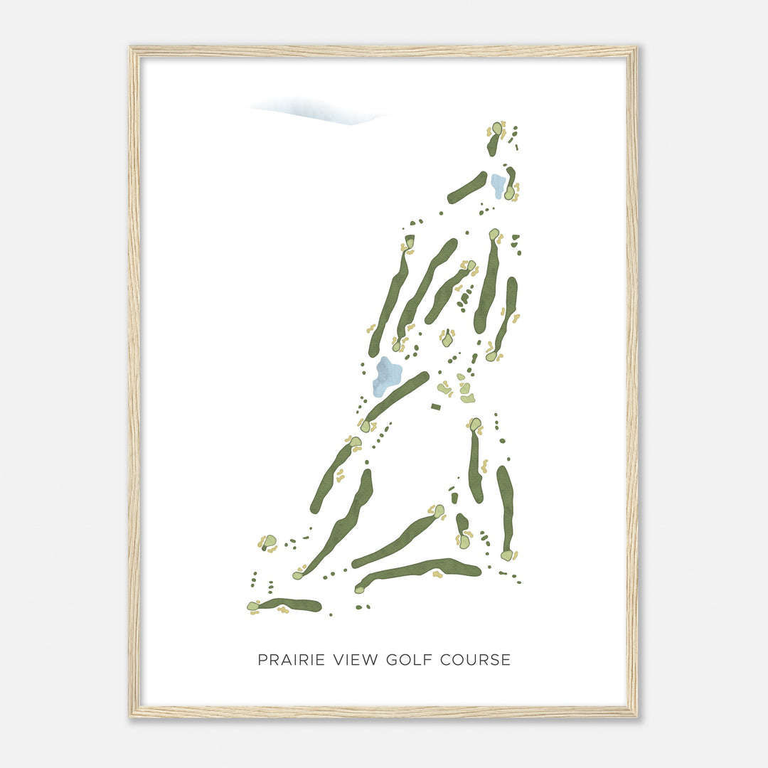 Print of Prairie View Golf Course Modern Map