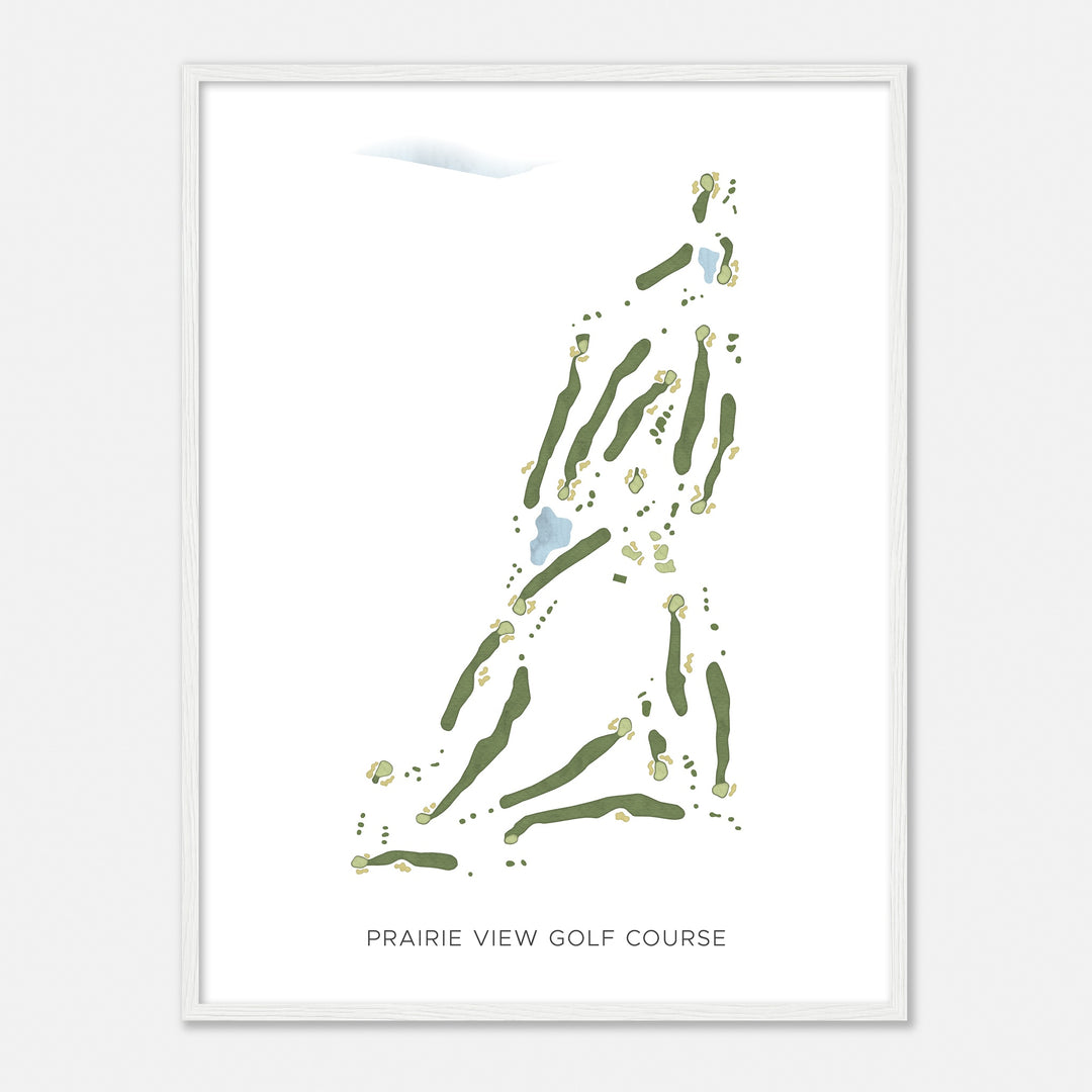 Print of Prairie View Golf Course Modern Map