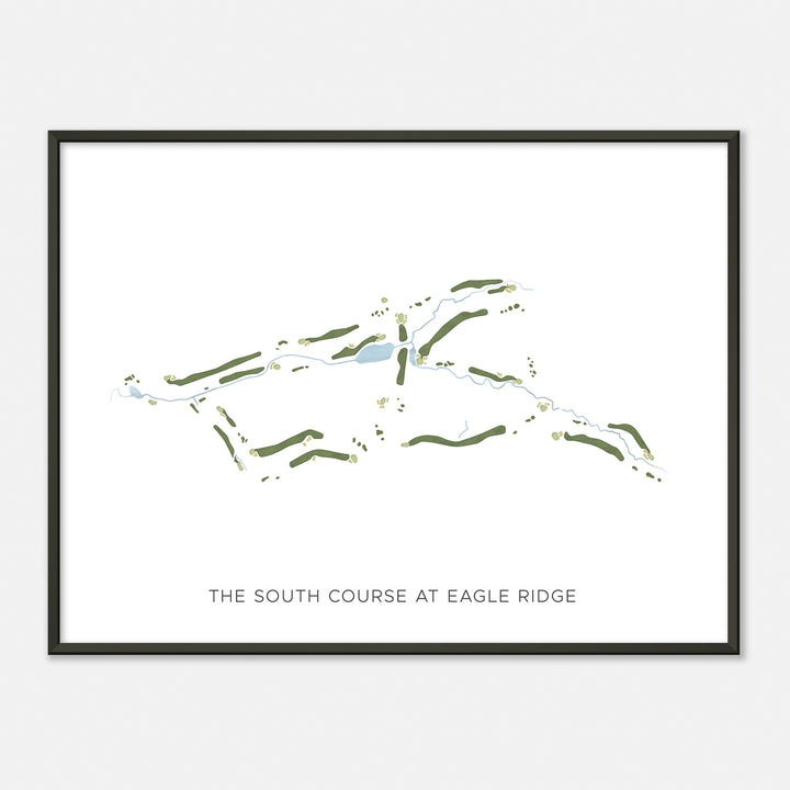 Print of The South Course At Eagle Ridge Modern Map