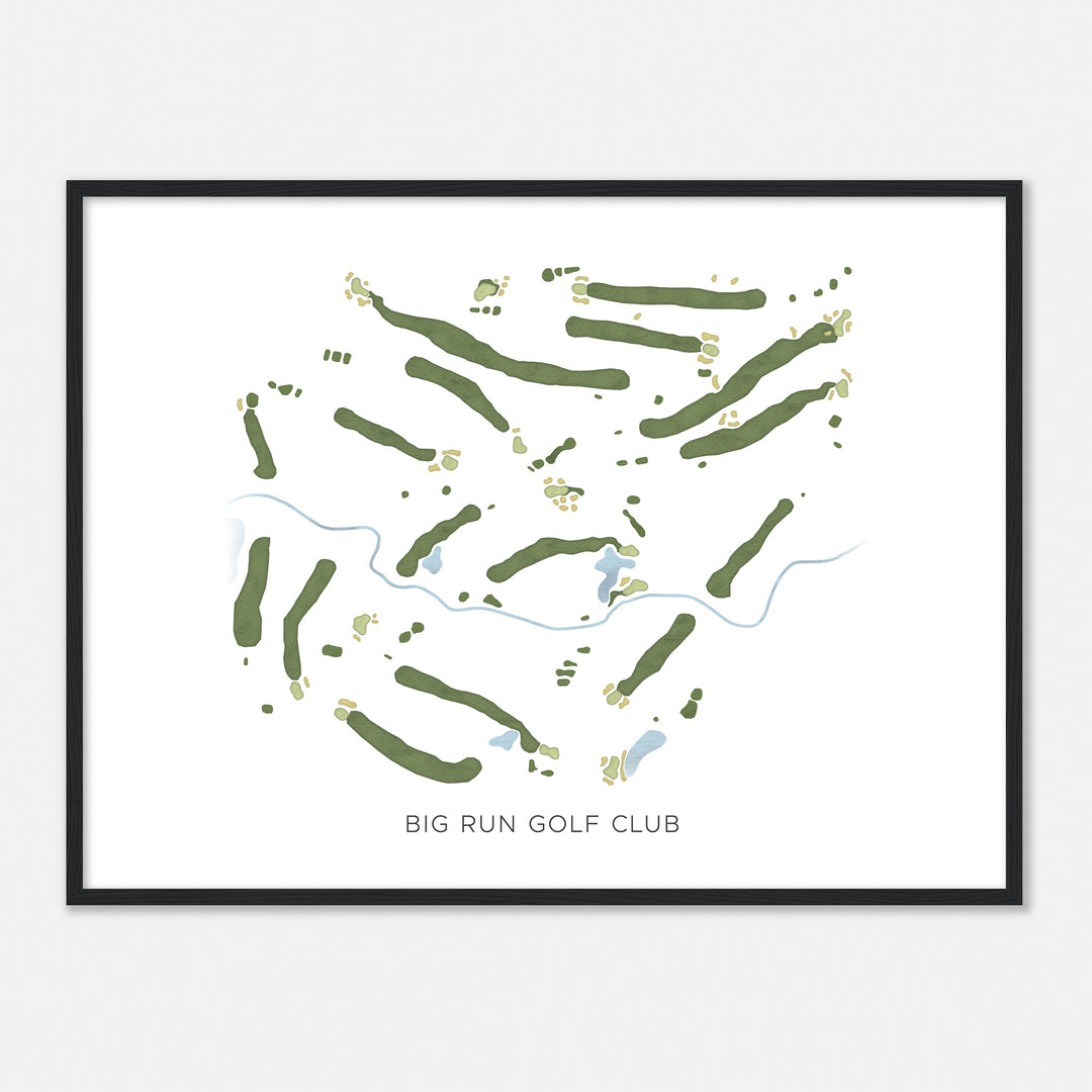 Print of Big Run Golf Club Modern Map