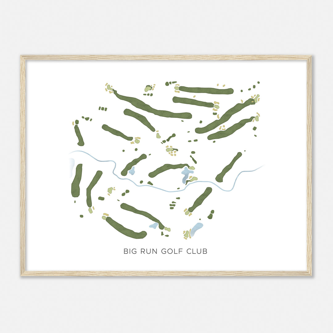 Print of Big Run Golf Club Modern Map