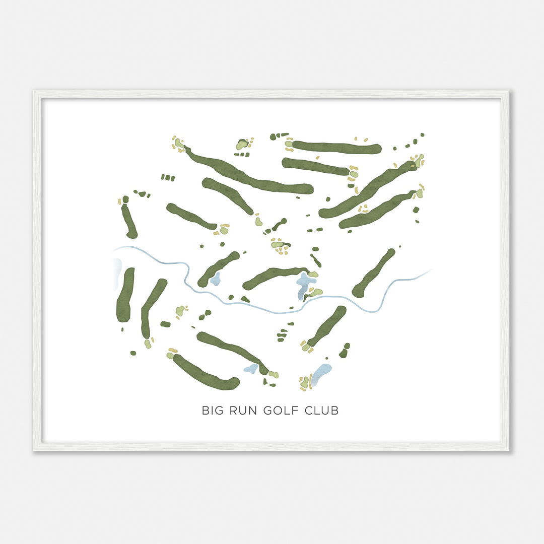 Print of Big Run Golf Club Modern Map