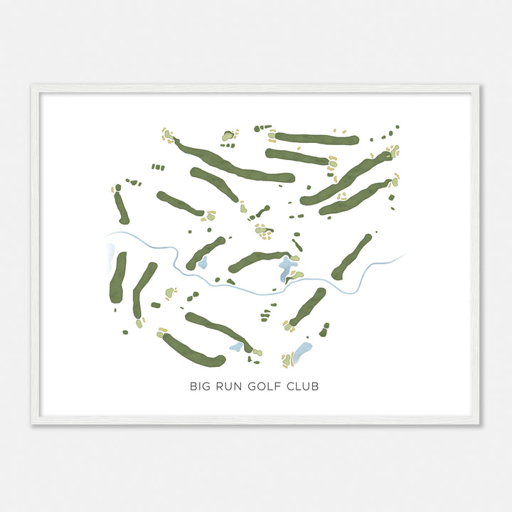 Print of Big Run Golf Club Modern Map