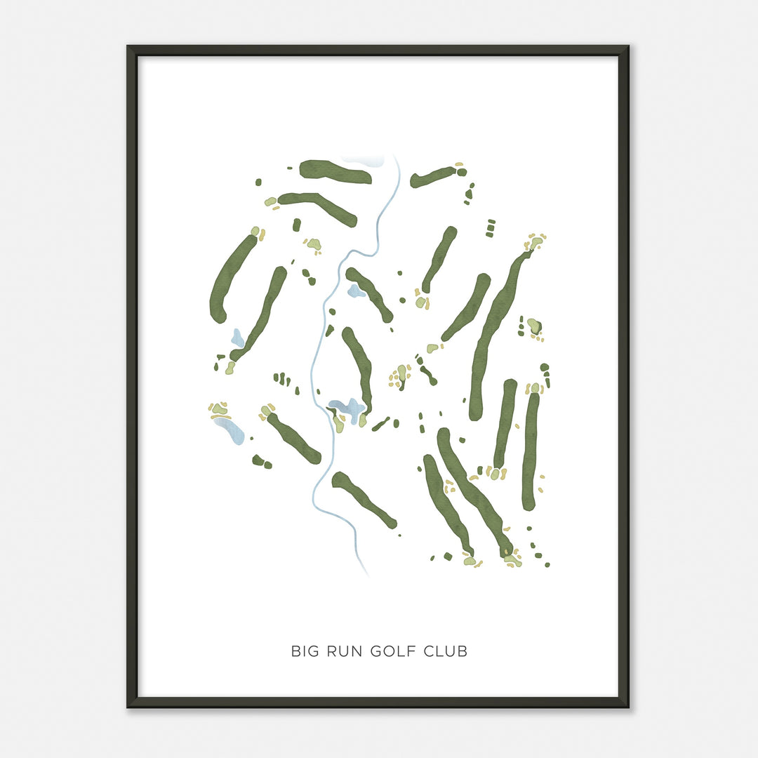 Print of Big Run Golf Club Modern Map