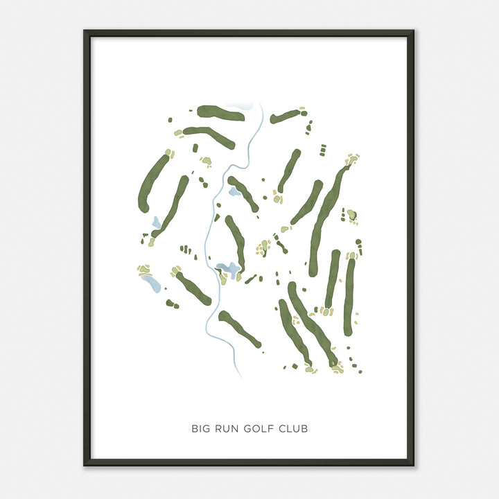 Print of Big Run Golf Club Modern Map