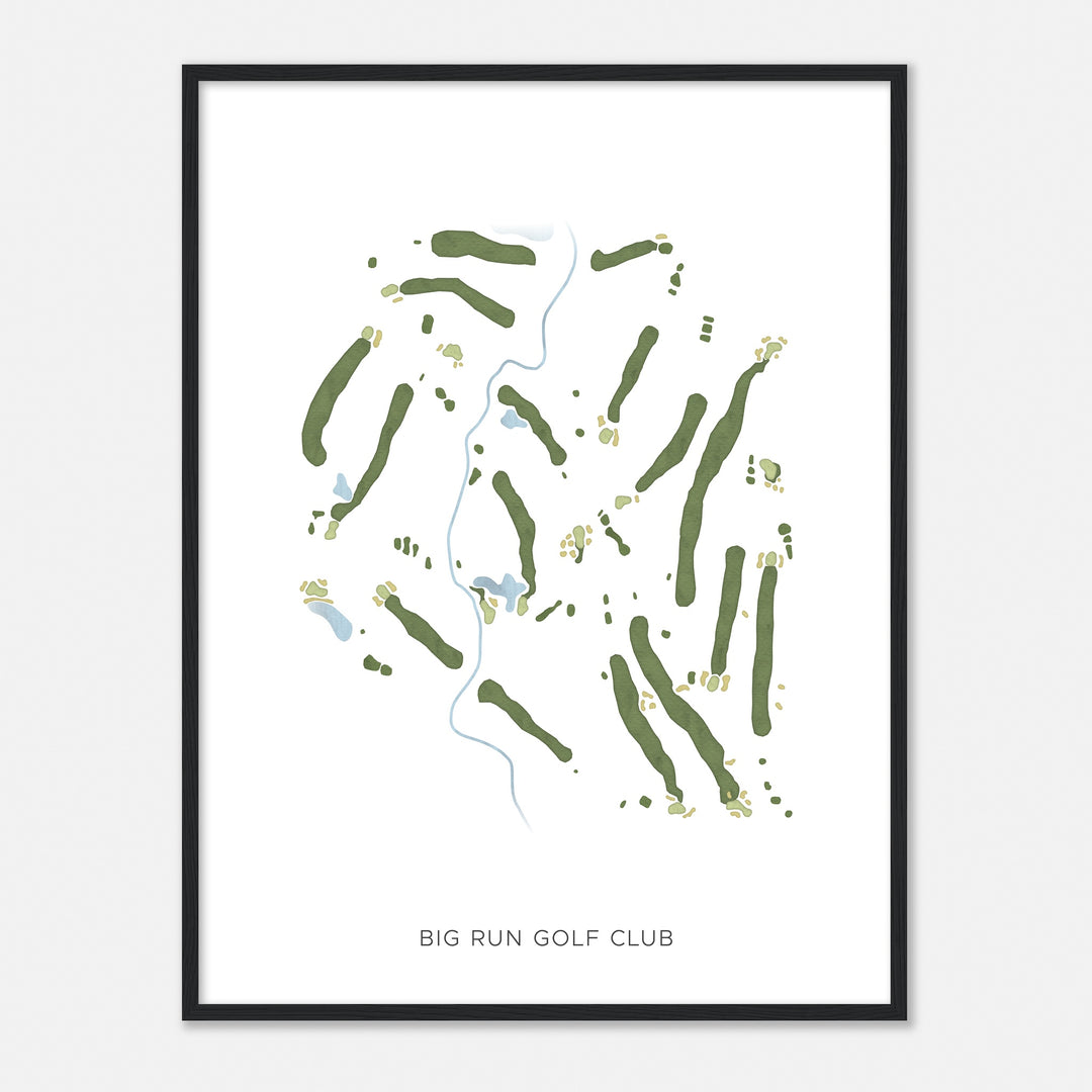 Print of Big Run Golf Club Modern Map