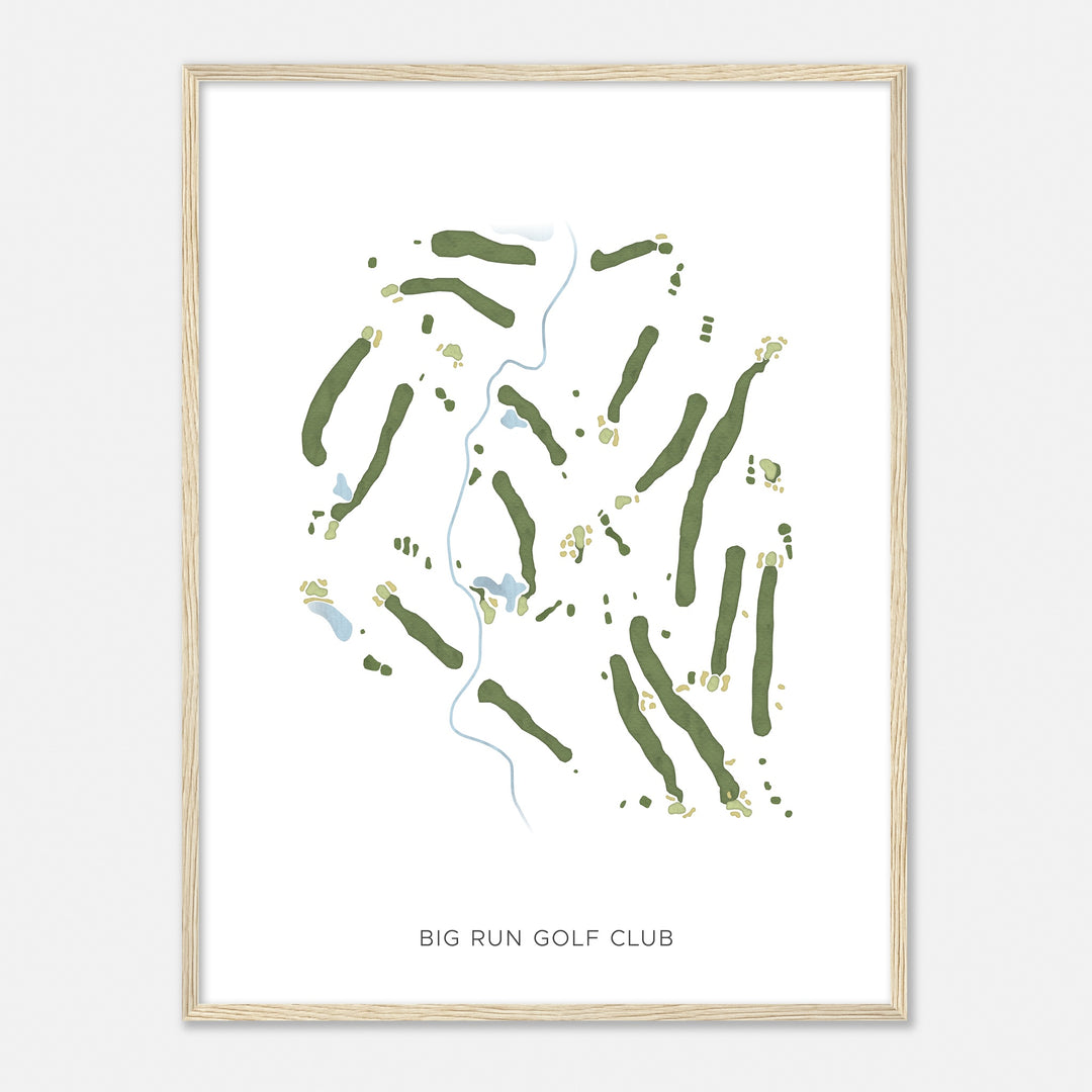 Print of Big Run Golf Club Modern Map