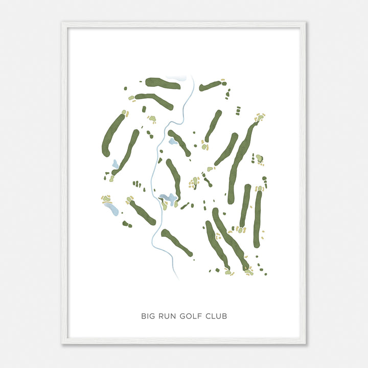 Print of Big Run Golf Club Modern Map