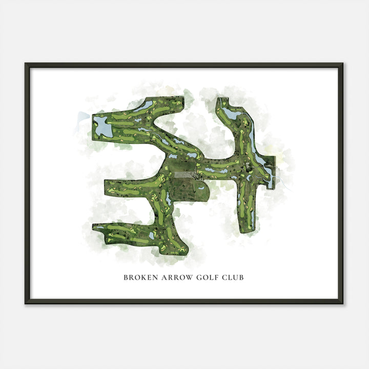 Print of Broken Arrow Golf Club Classic Map