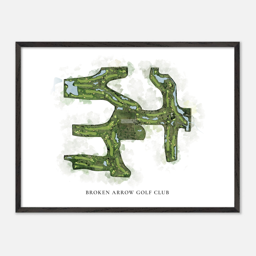 Print of Broken Arrow Golf Club Classic Map