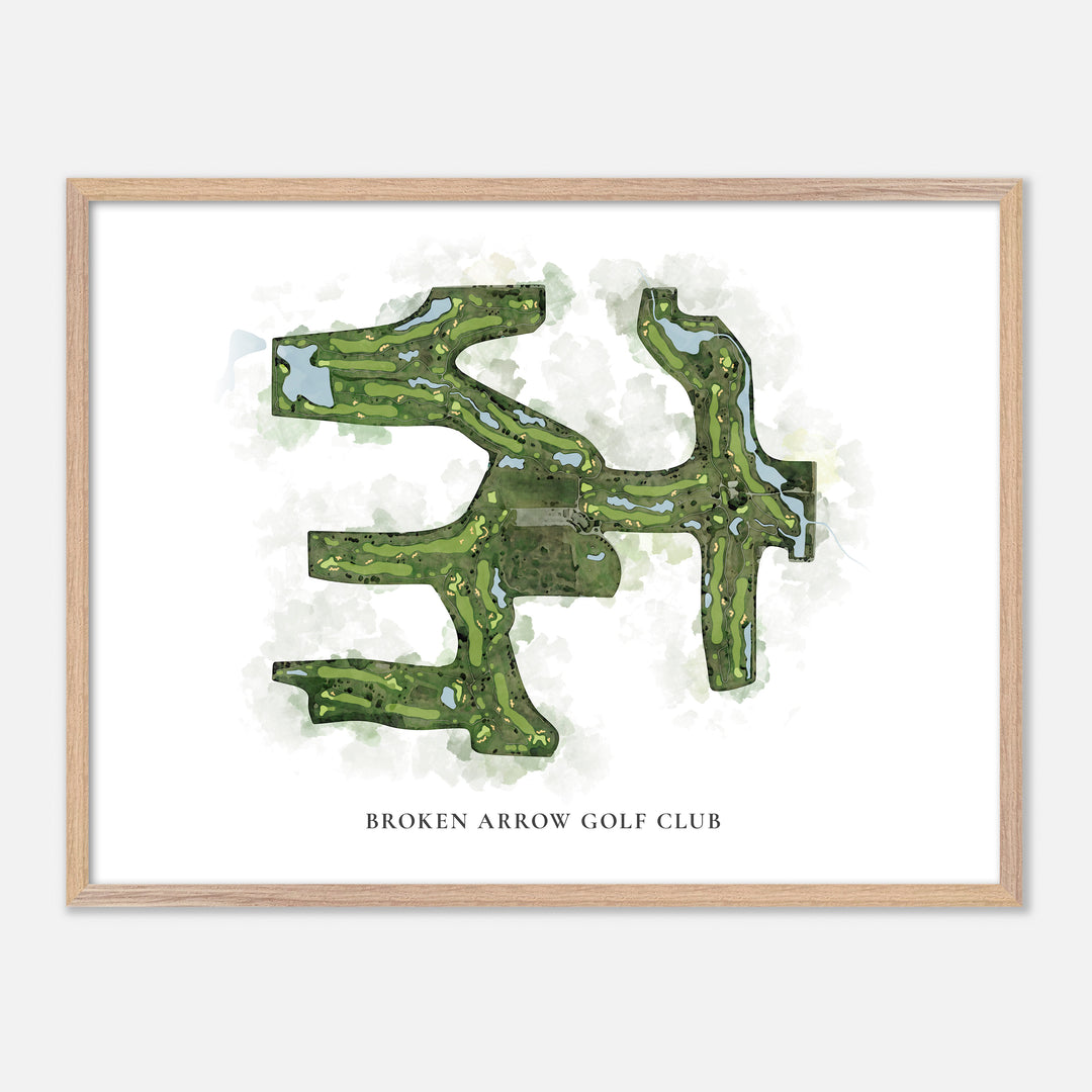 Print of Broken Arrow Golf Club Classic Map