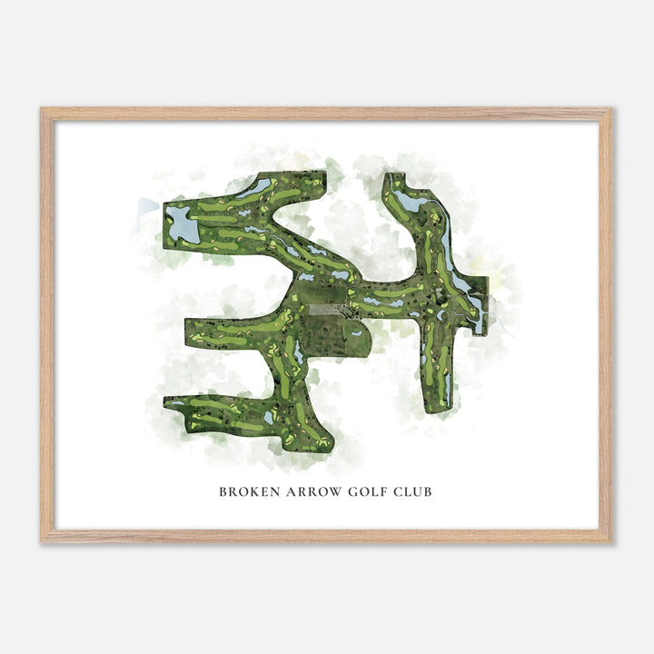 Print of Broken Arrow Golf Club Classic Map