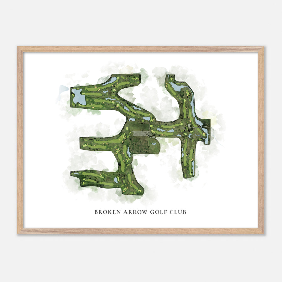 Print of Broken Arrow Golf Club Classic Map