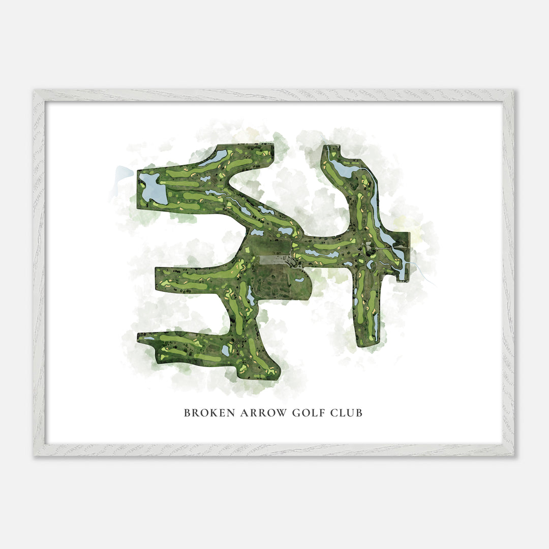 Print of Broken Arrow Golf Club Classic Map