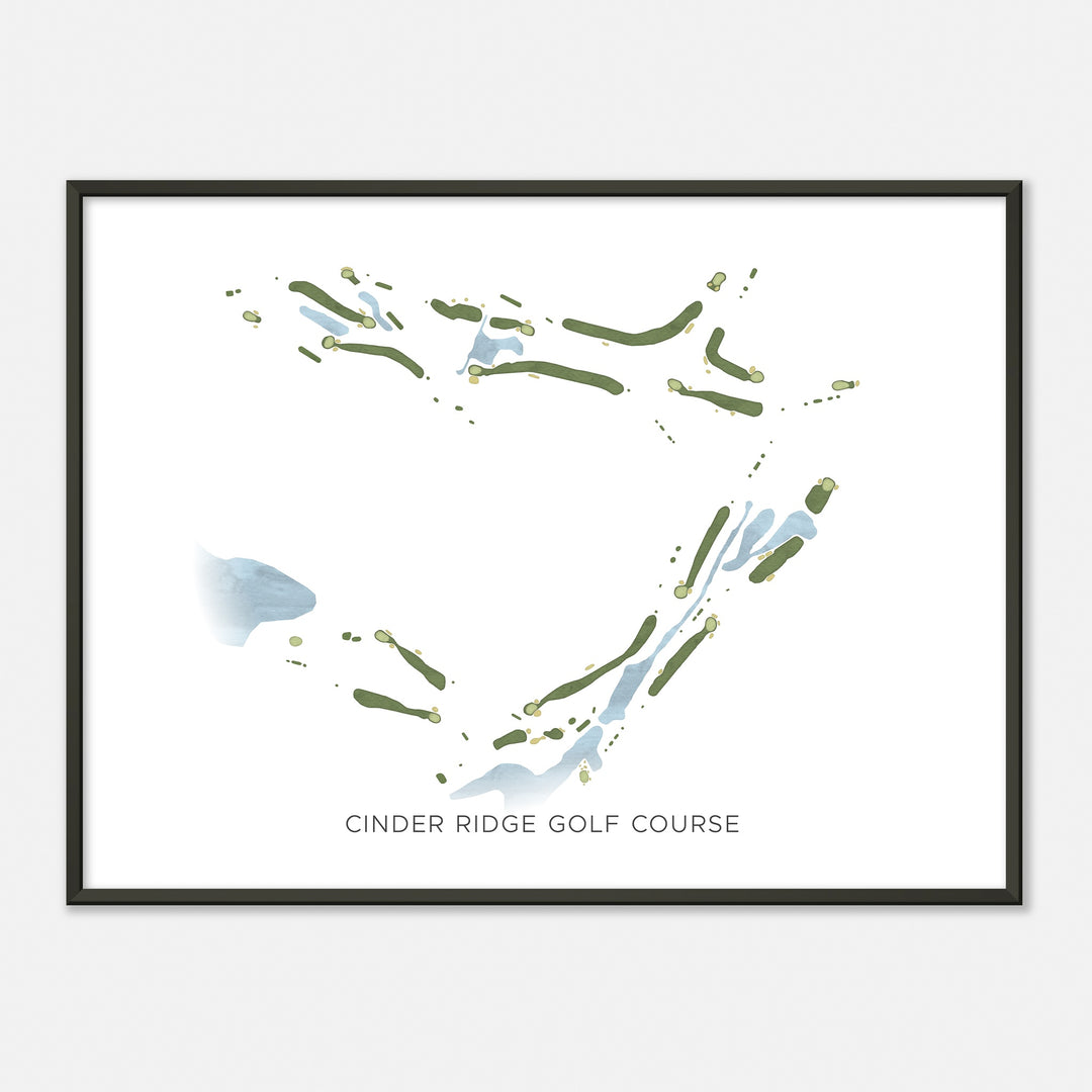 Print of Cinder Ridge Golf Course Modern Map