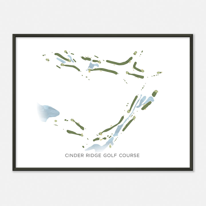 Print of Cinder Ridge Golf Course Modern Map