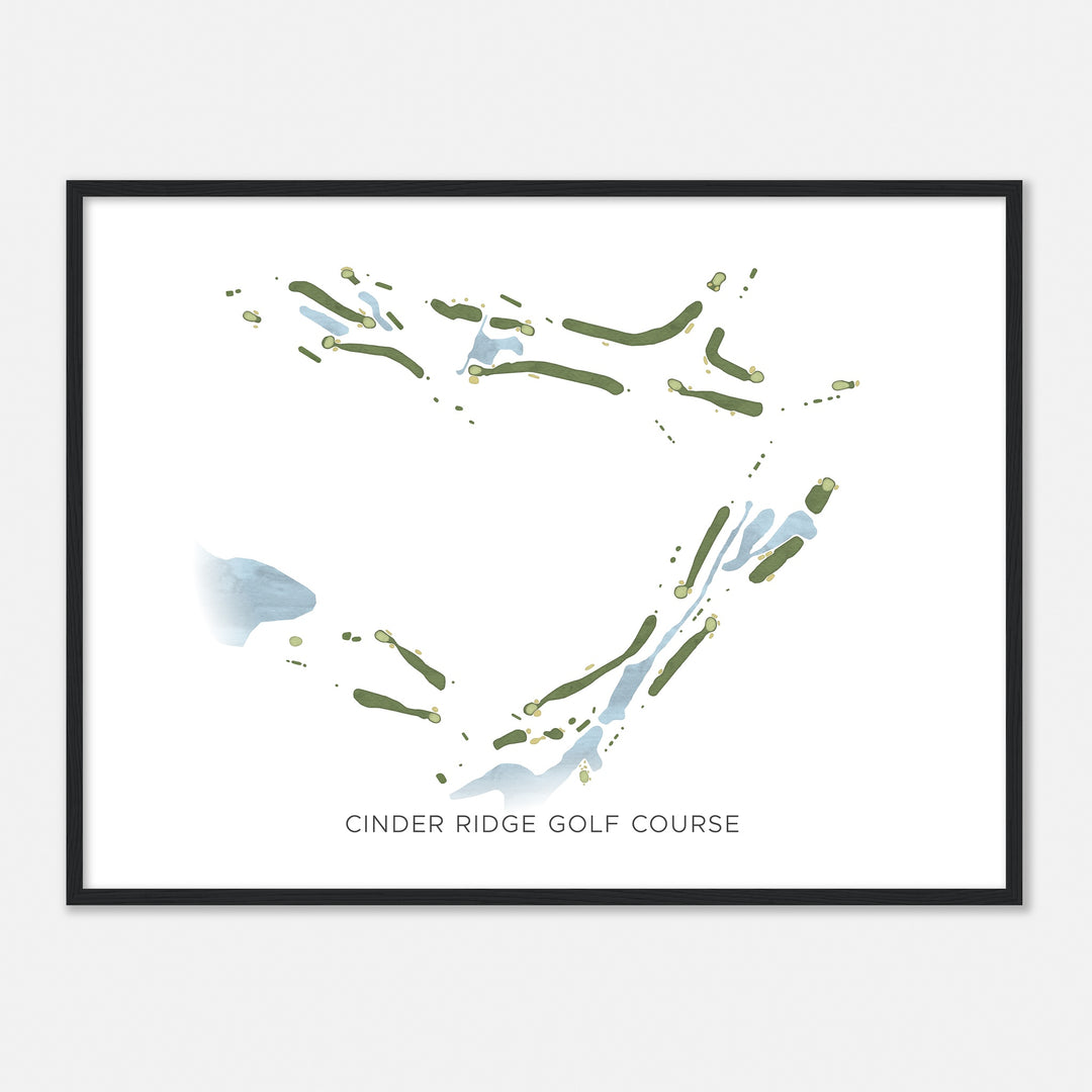 Print of Cinder Ridge Golf Course Modern Map