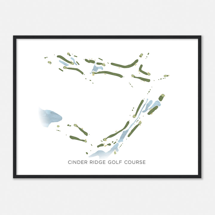 Print of Cinder Ridge Golf Course Modern Map