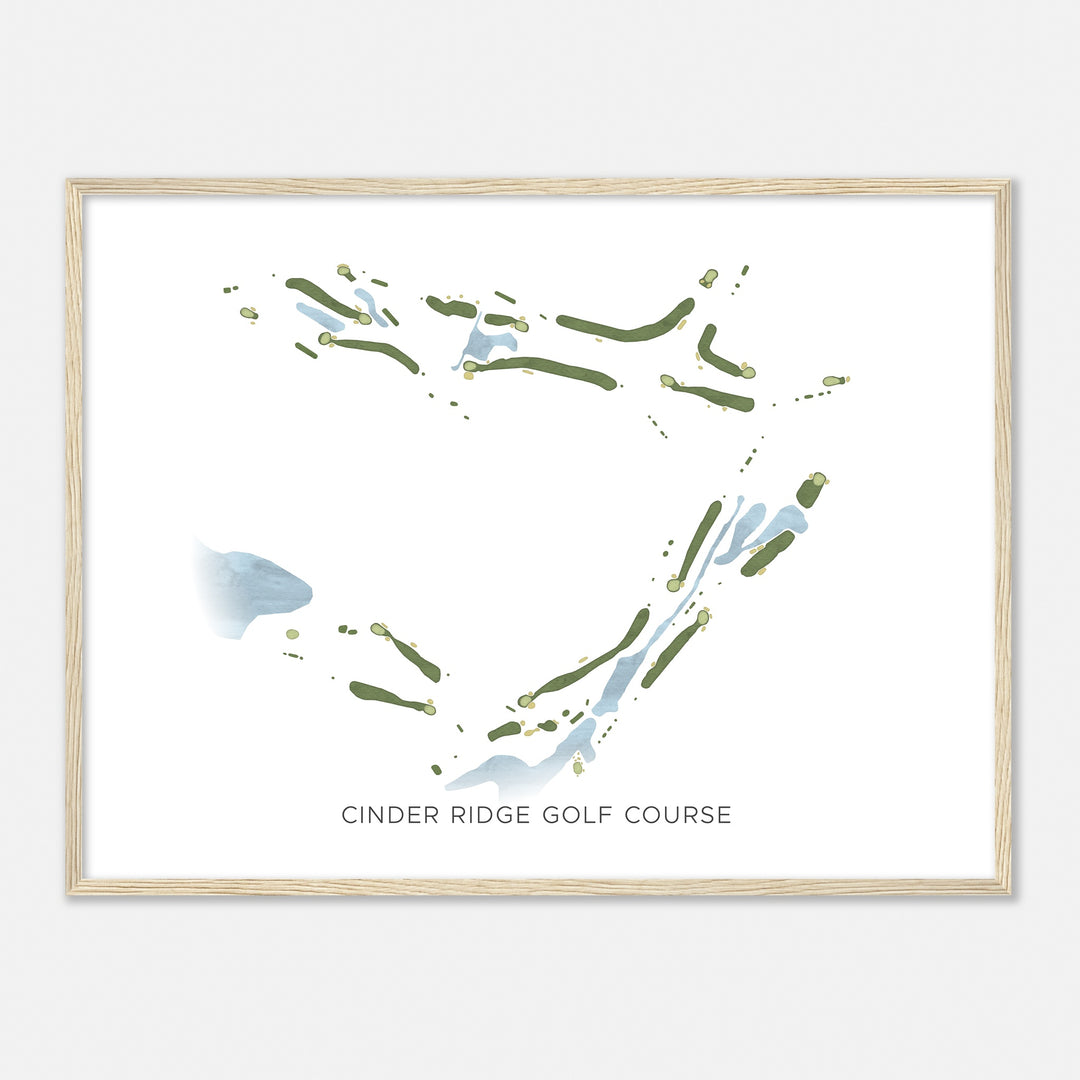 Print of Cinder Ridge Golf Course Modern Map