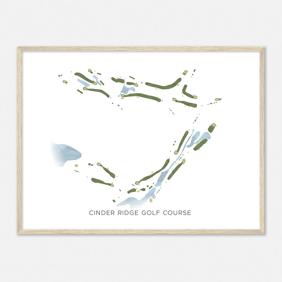 Print of Cinder Ridge Golf Course Modern Map