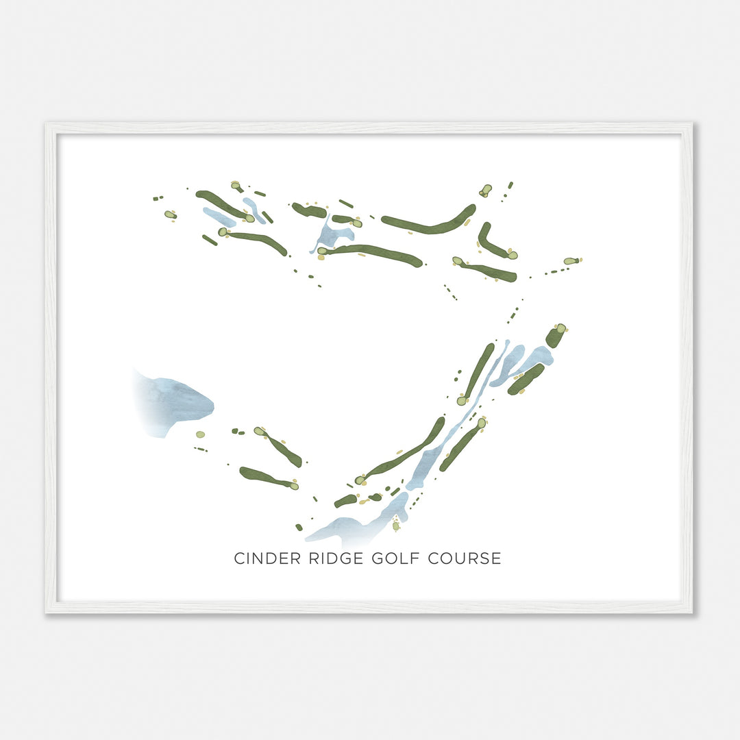 Print of Cinder Ridge Golf Course Modern Map