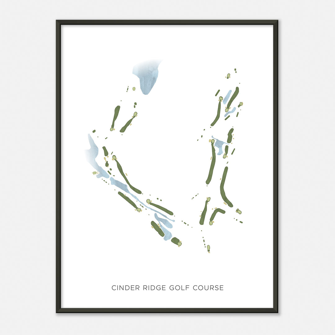 Print of Cinder Ridge Golf Course Modern Map