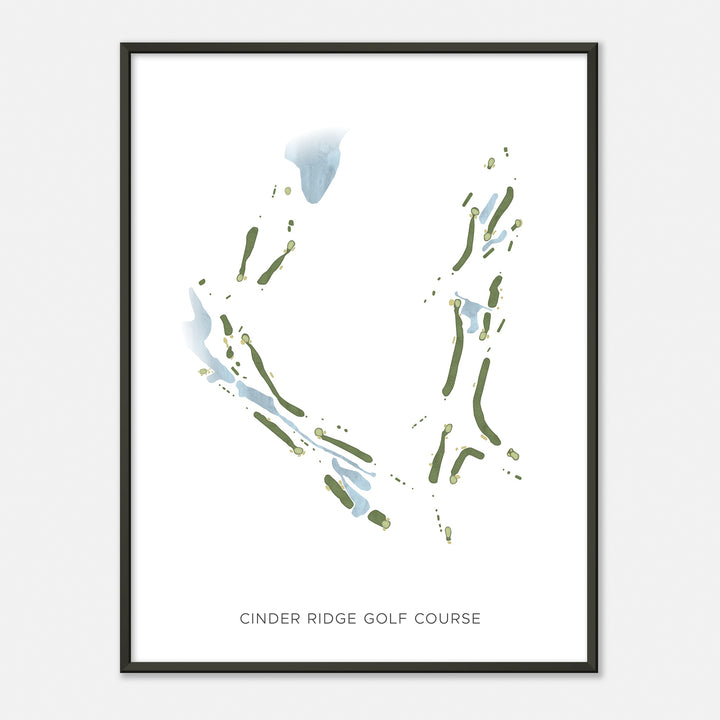 Print of Cinder Ridge Golf Course Modern Map