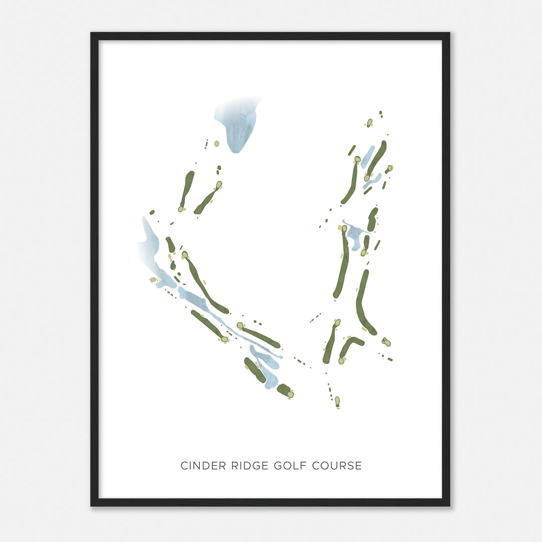 Print of Cinder Ridge Golf Course Modern Map