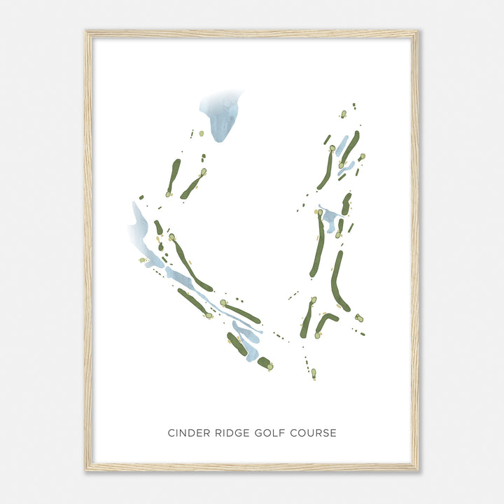 Print of Cinder Ridge Golf Course Modern Map