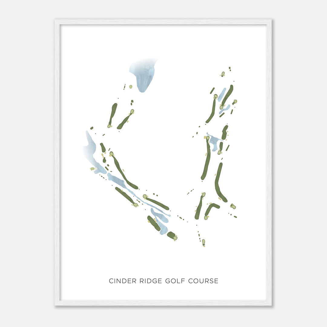 Print of Cinder Ridge Golf Course Modern Map